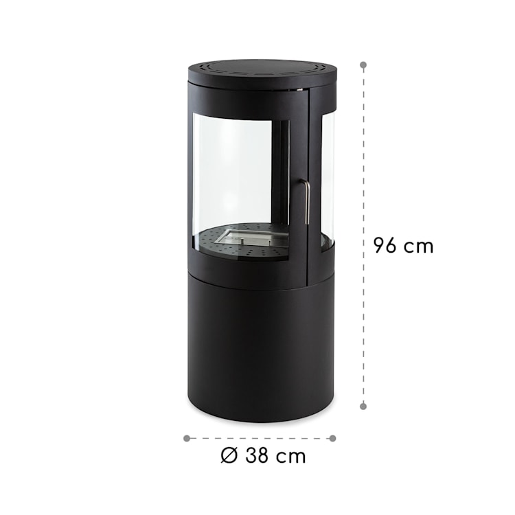 Fiamme Circulo Ethanol-Kamin Edelstahl-Brenner 1,2 Liter 4-5 h Brenndauer Schwarz