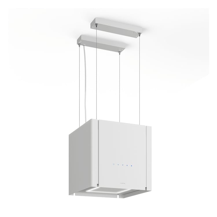 Velaire - Cappa aspirante con funzione di sollevamento, 40 cm | Elegante, minimalista, potente | Classe energetica A++ | 601 m³/ora 40 cm | Bianco