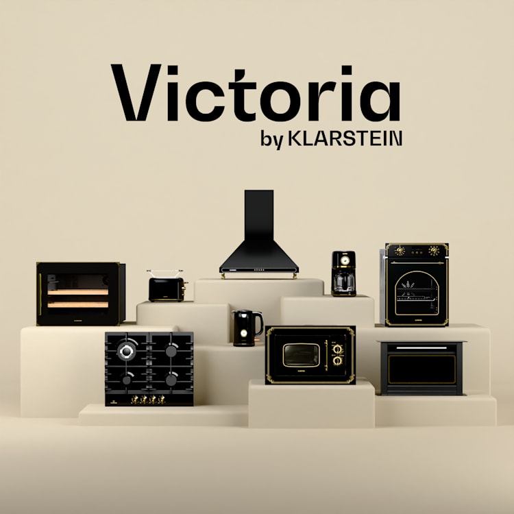 Victoria Ausfahrbare Dunstabzugshaube Elegant, Retro-inspiriert, Zeitlos EEC A++ 358,54 m³/h 60 cm Schwarz