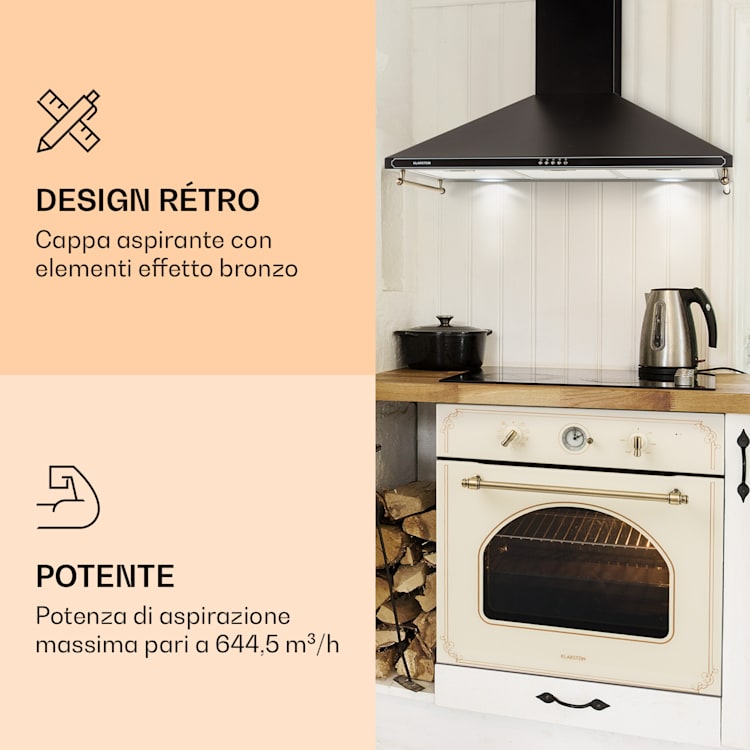Victoria 90 - Set con cappa e piano a induzione | 90 cm | Piano cottura a induzione | Cappa aspirante Induzione da 90 cm | Nero