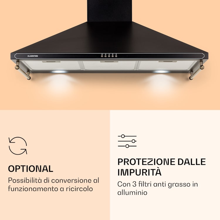 Victoria 90 - Set con cappa e piano a induzione | 90 cm | Piano cottura a induzione | Cappa aspirante Induzione da 90 cm | Nero