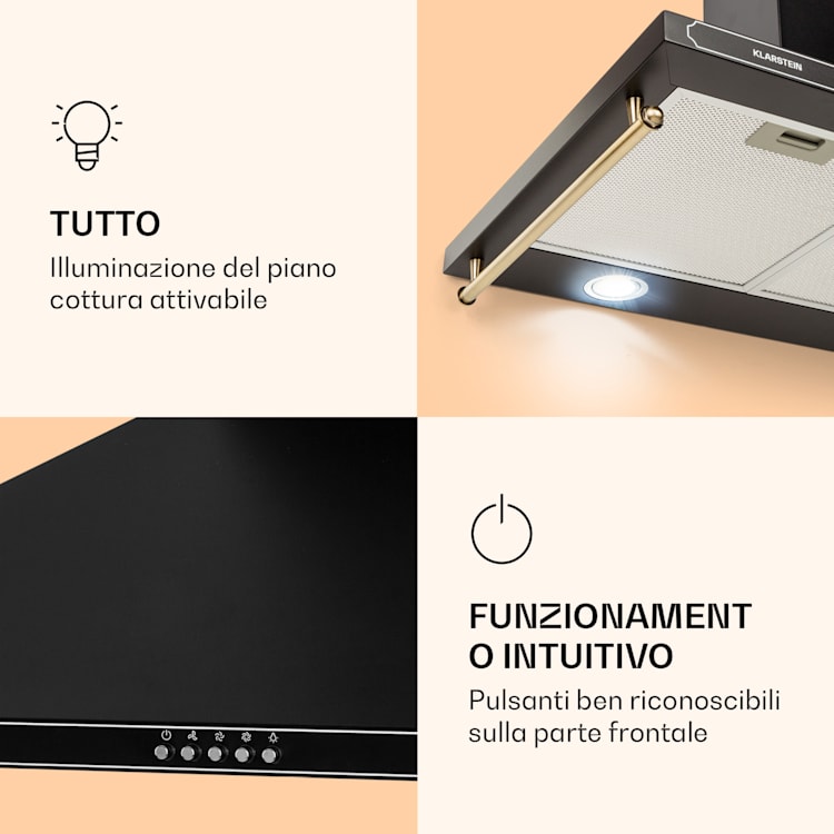 Victoria 90 - Set con cappa e piano a induzione | 90 cm | Piano cottura a induzione | Cappa aspirante Induzione da 90 cm | Nero