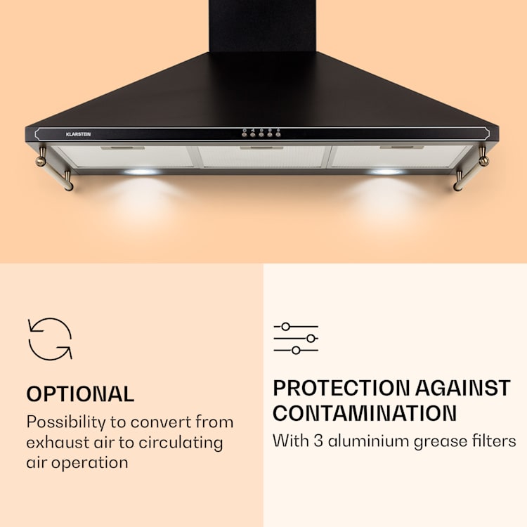 Victoria 90 Duo Set induction | 90 cm | induction hob | extractor hood  90 cm Induction | Black