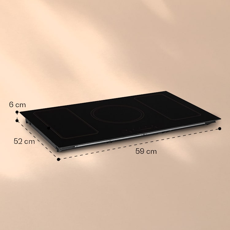 Victoria 90 Duo Set Induktion | 90 cm | Induktionskochfeld | Dunstabzugshaube 90 cm Induktion | Schwarz