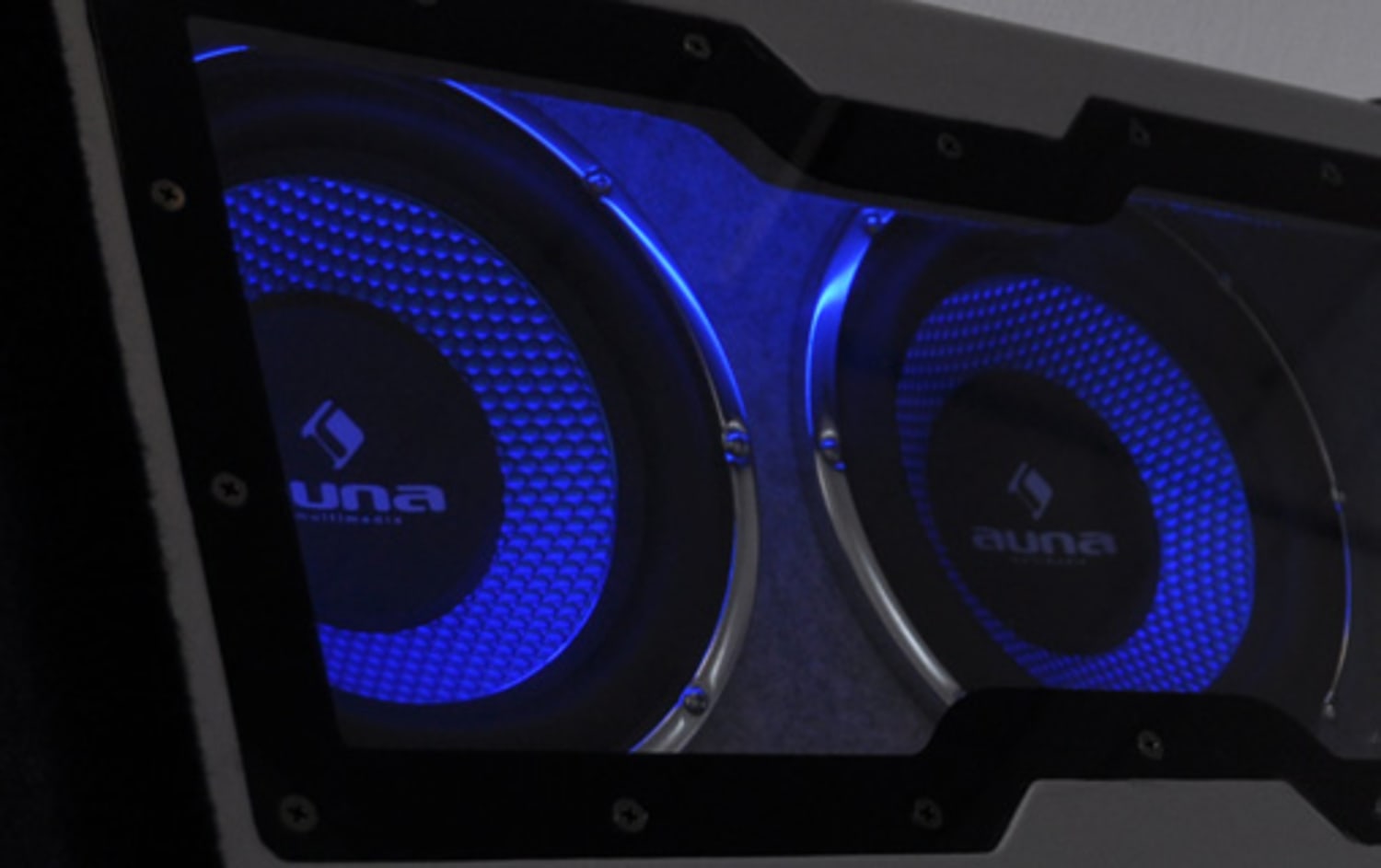 SUB-2x12-42 Doppel Auto-Subwoofer 2400W 2x30cm (2x12") Car Hifi Subwoofer Lichteffekt 30 cm (12")