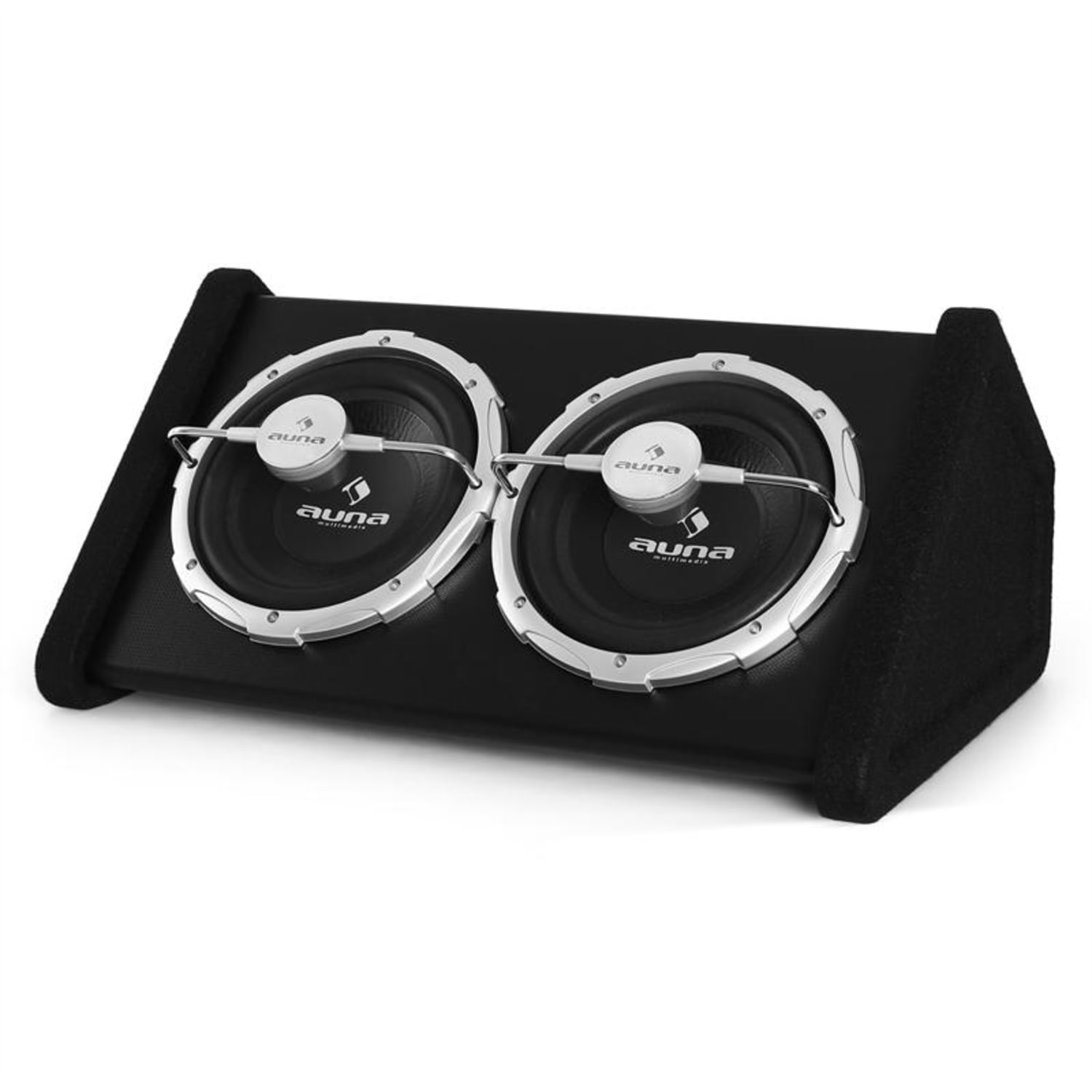 SUB-2X10-43 Doppel Auto-Subwoofer 1600W 2x25cm (2x10") Lichteffekt 25 cm (10")