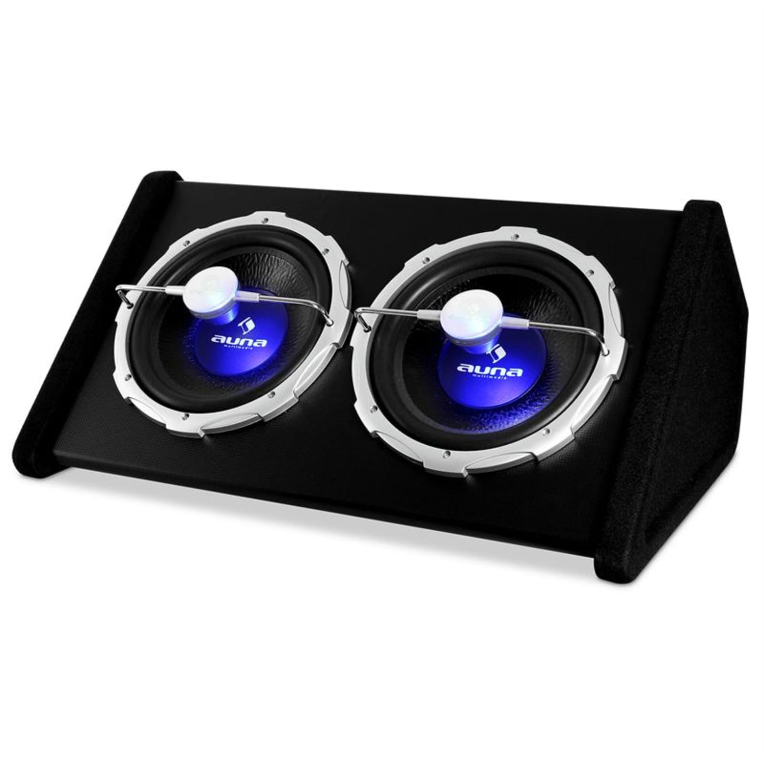 SUB-2X12-43 Doppel Auto-Subwoofer 2000W 2x30cm (2x12") Lichteffekt 30 cm (12")