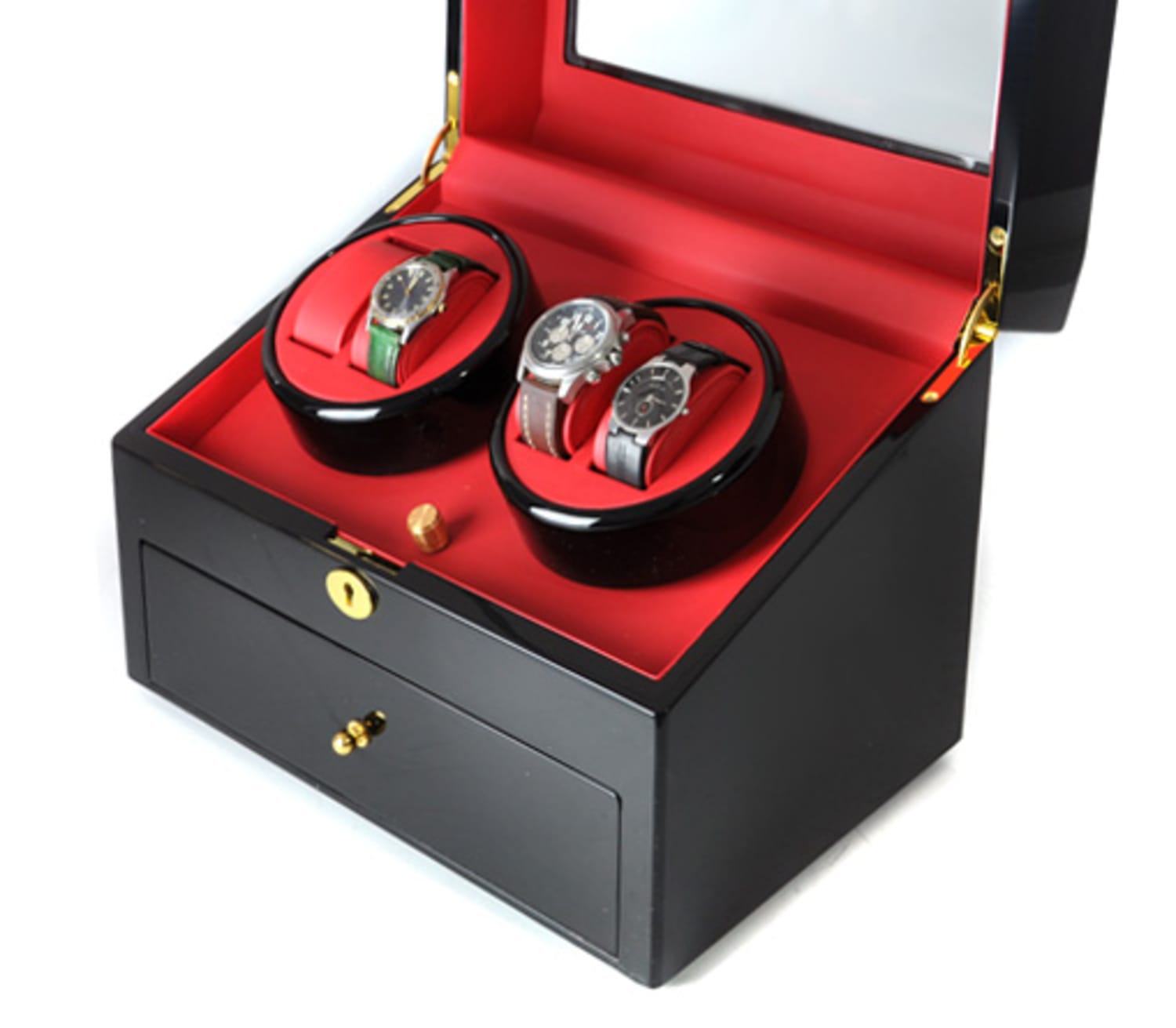 Horlogewinder Showcase Vitrine 10 Horloges Horlogewinder Zwart/ 10 horloges