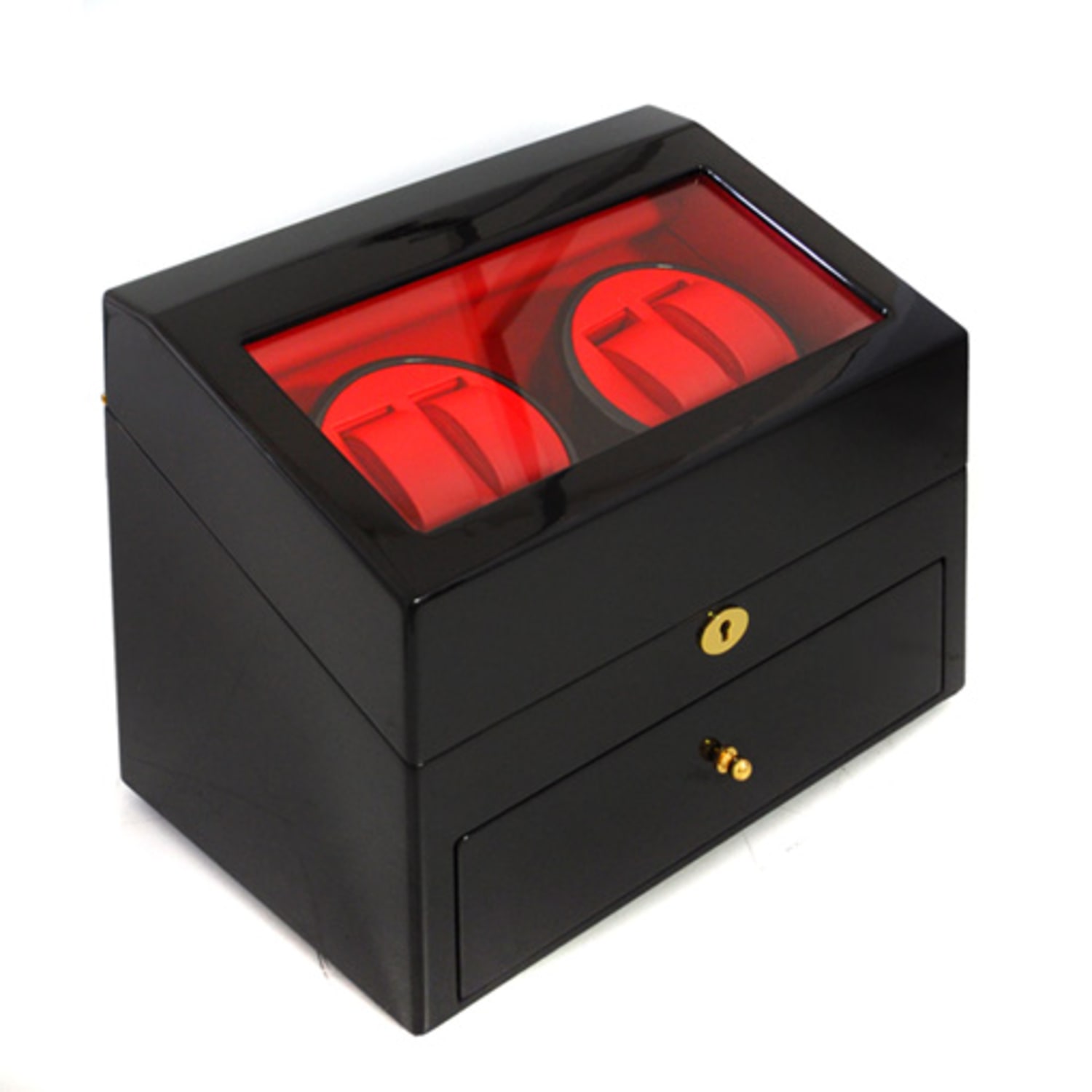 Horlogewinder Showcase Vitrine 10 Horloges Horlogewinder Zwart/ 10 horloges