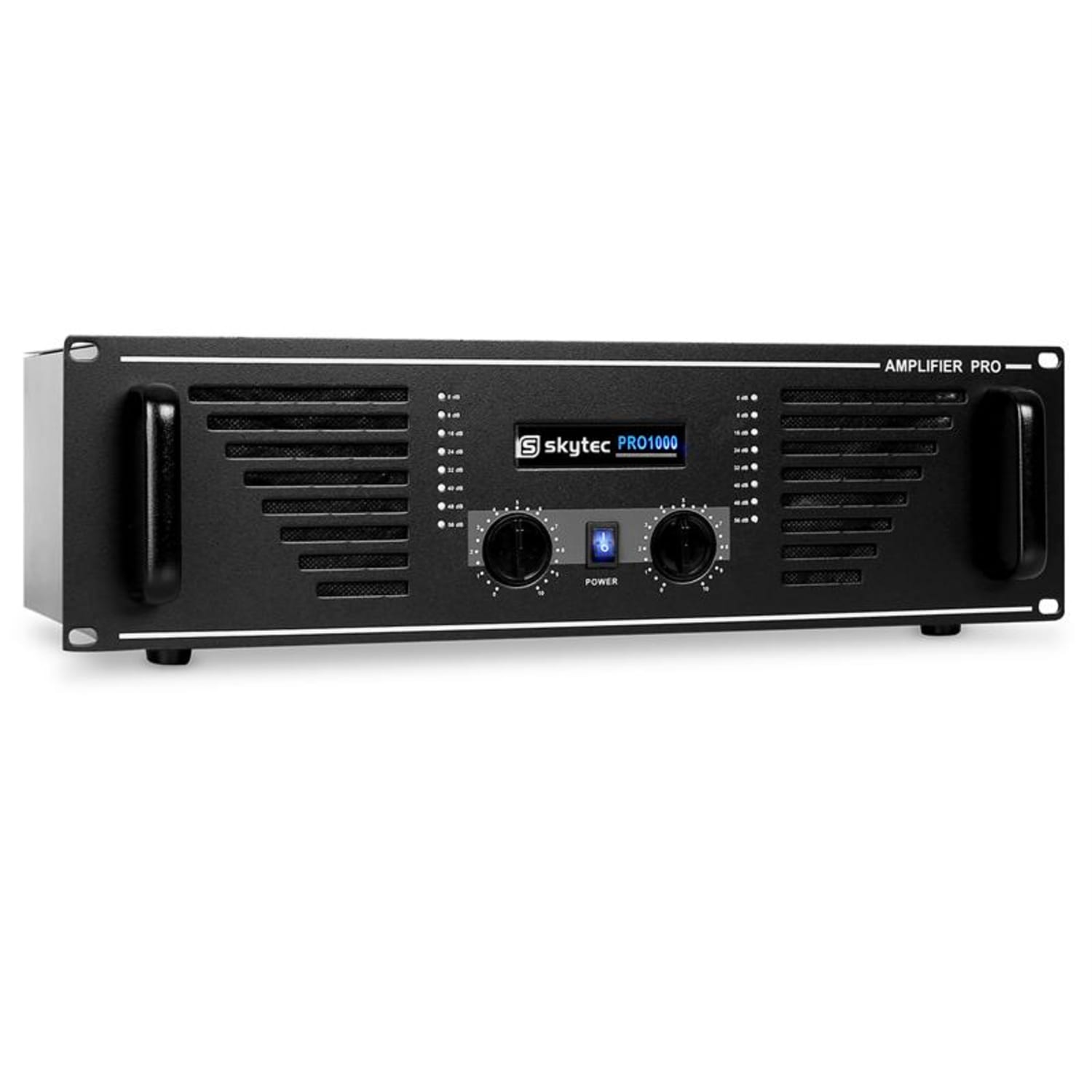 AMP-1000 Ampli DJ PA Sono MOSFET Rack 48cm 2U 1600W 