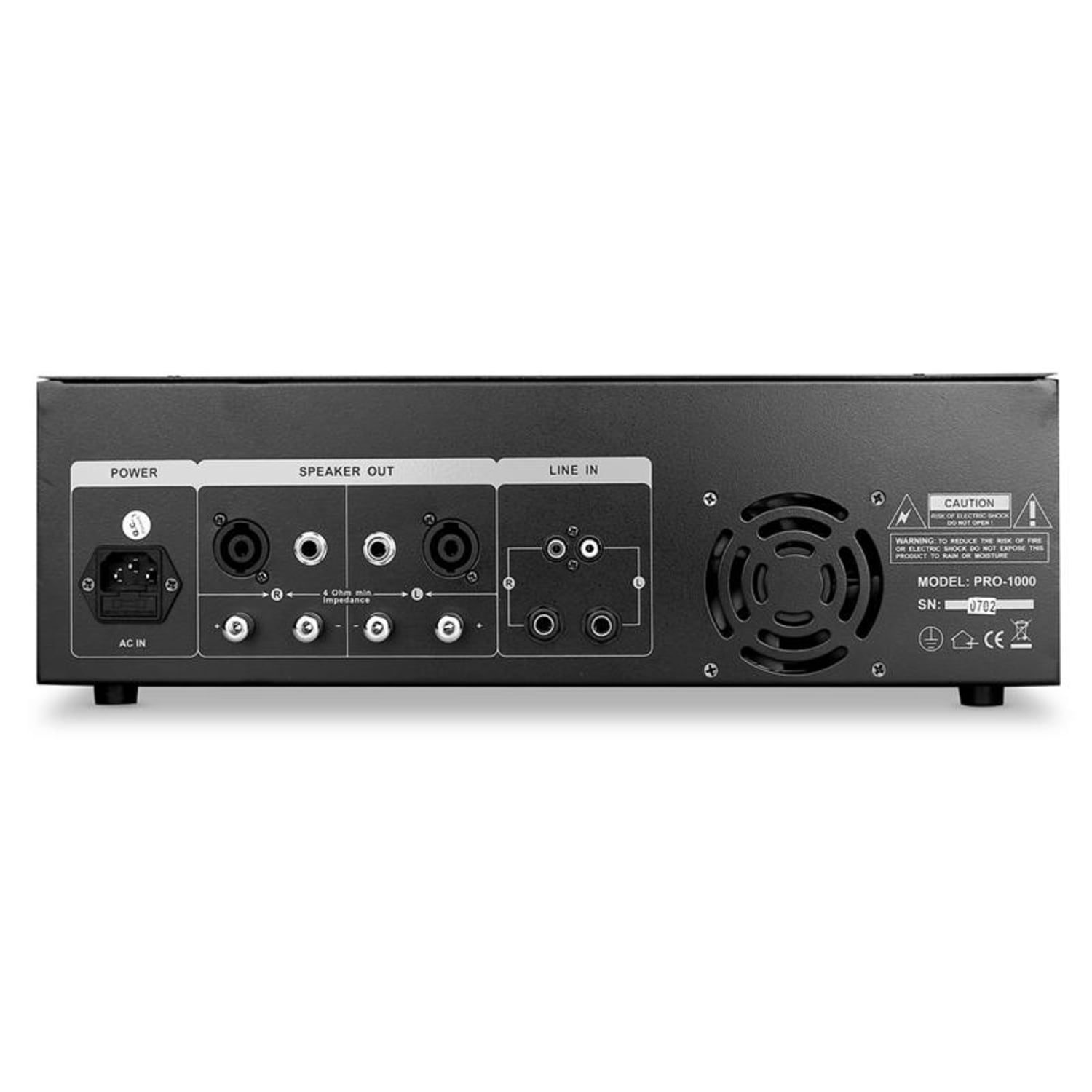 AMP-1000 Ampli DJ PA Sono MOSFET Rack 48cm 2U 1600W 