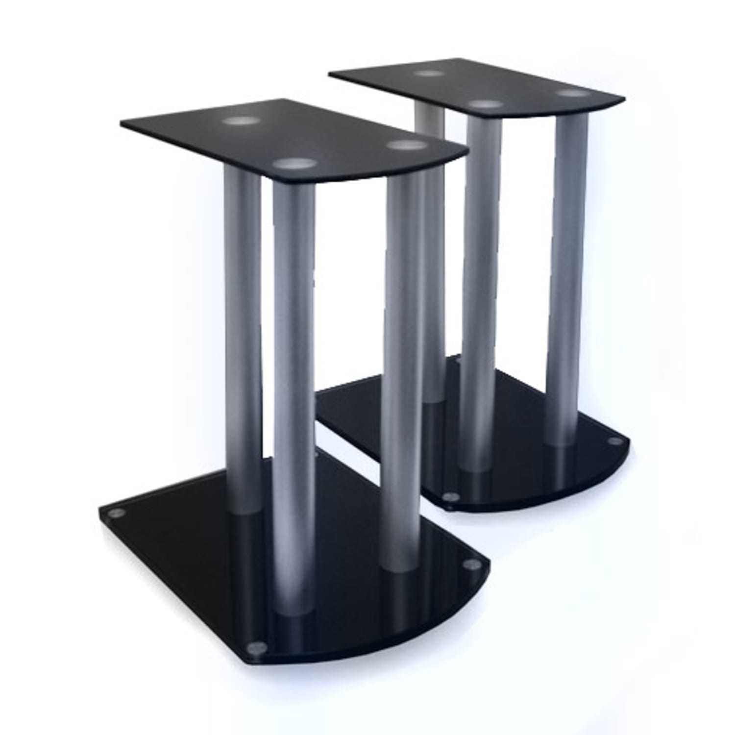 Par de suportes para colunas pedestal preto 