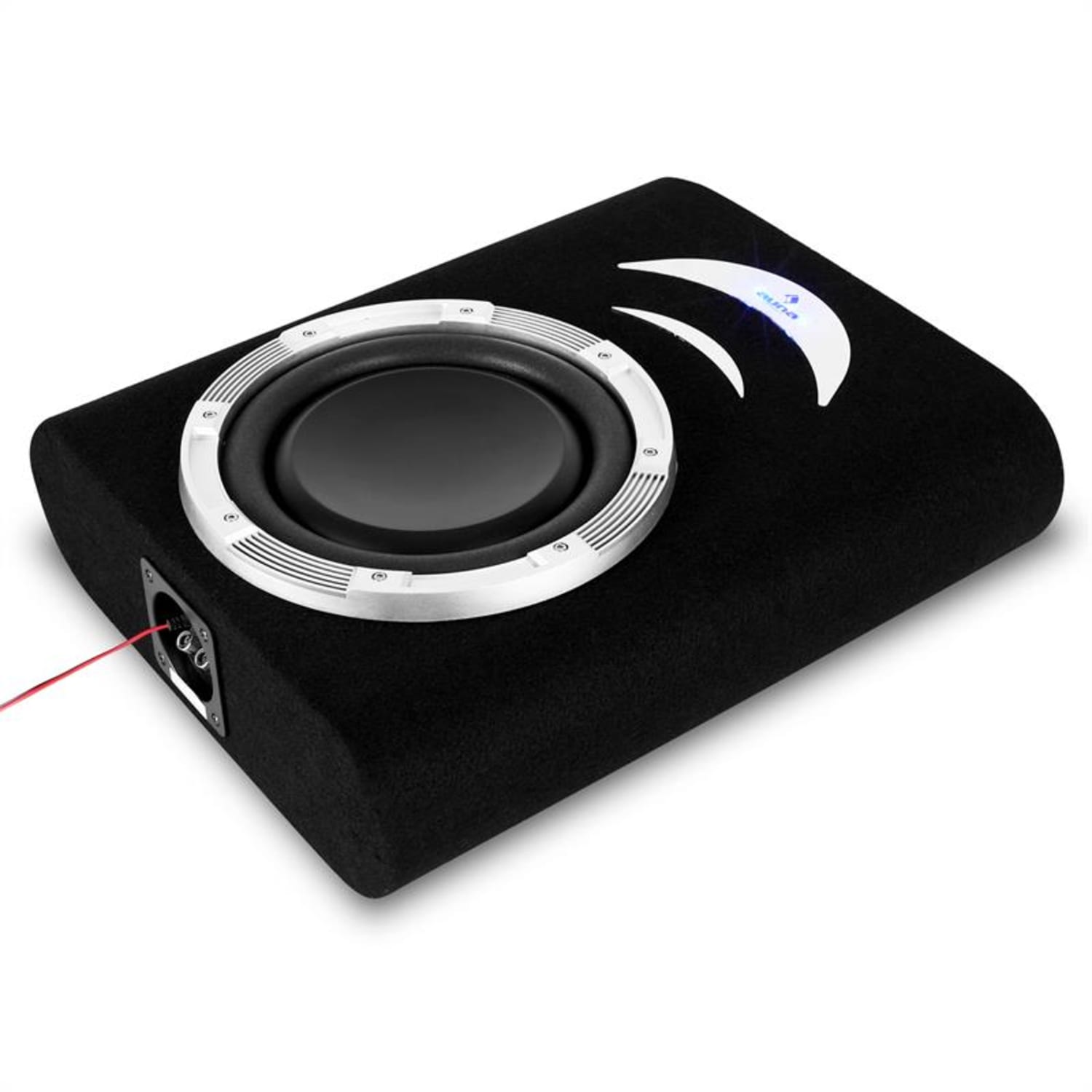 CD250-4BX Auto Subwoofer 25cm (10") Subwoofer 500W Lichteffekt Flachbauweise 25 cm (10")