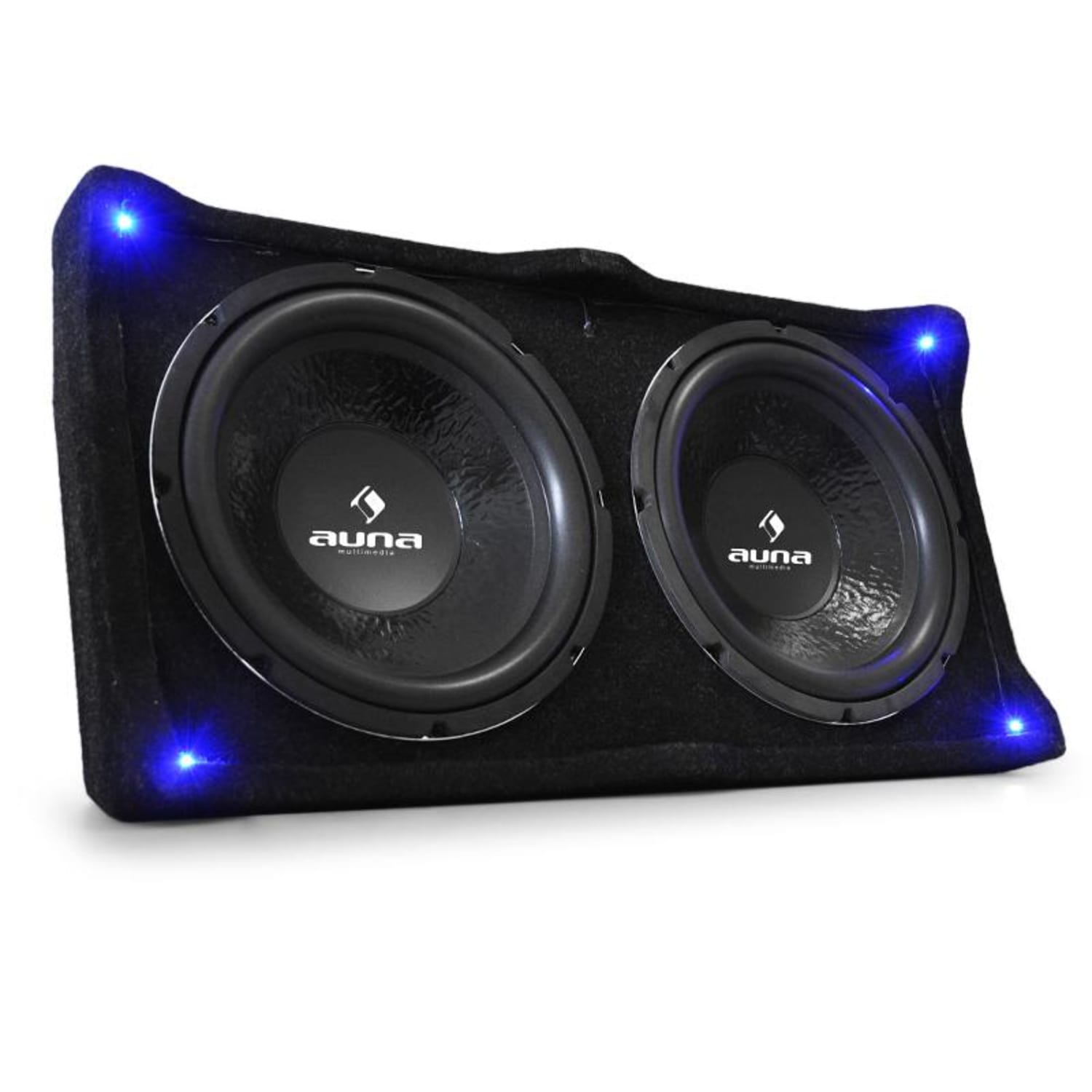 C8-Sub-2x12-LED 30cm (12")-Car-Audio-Doppel-Subwoofer 2 x 800W 30 cm (12")