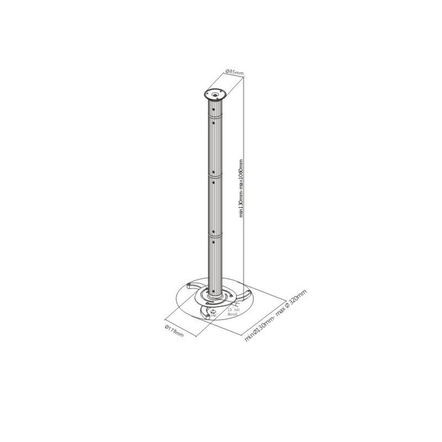 Univerzální stropní držák na projektor, držák, rameno PRB-3