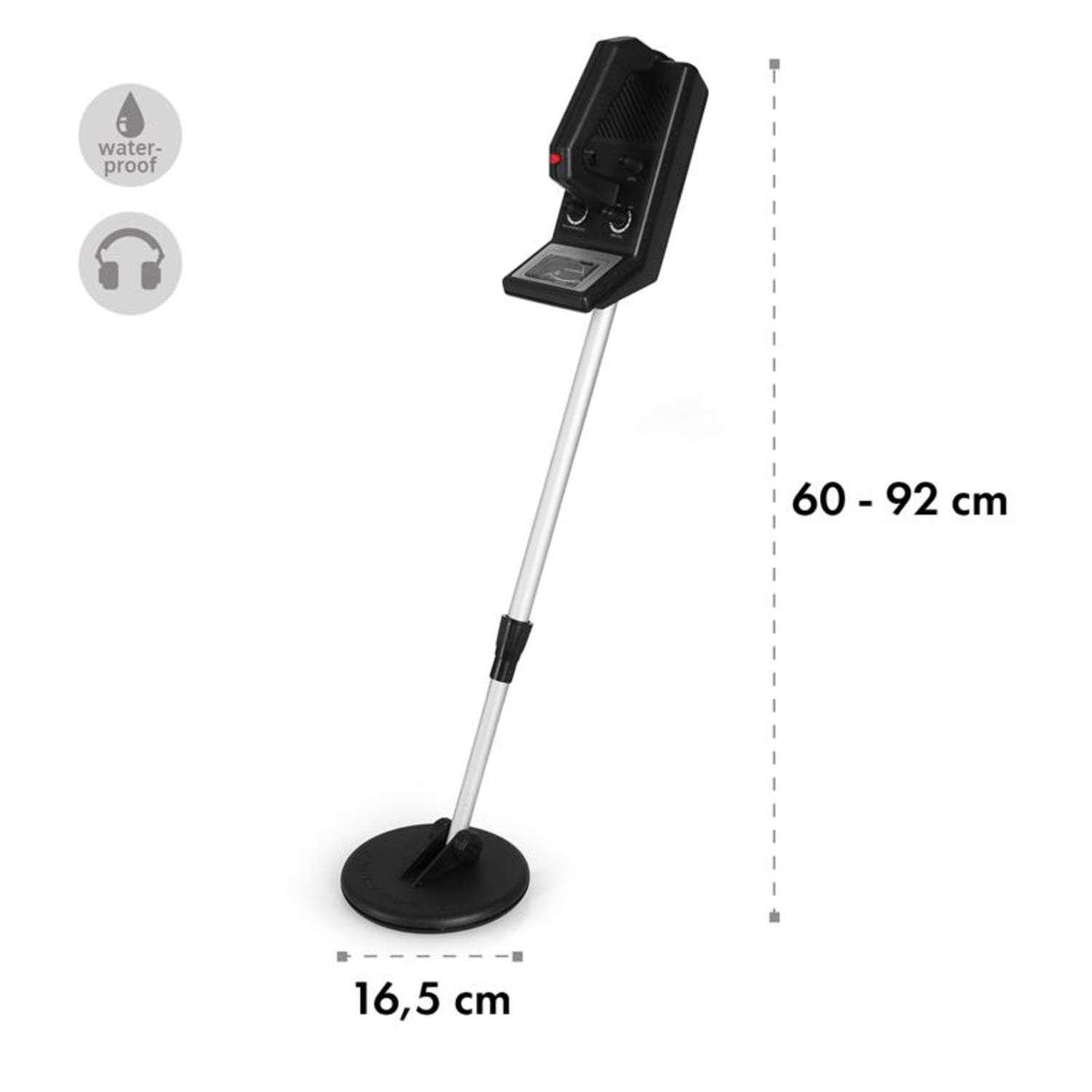 Wykrywacz metali 16,5cm wodoszczelna cewka 