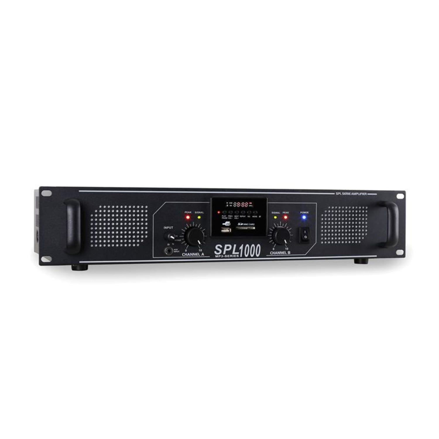 SPL-1000 Ampli Sono PA Hifi USB SD MP3 2800W Lecteur MP3 | 2x 500 W (4 ohms) | Noir