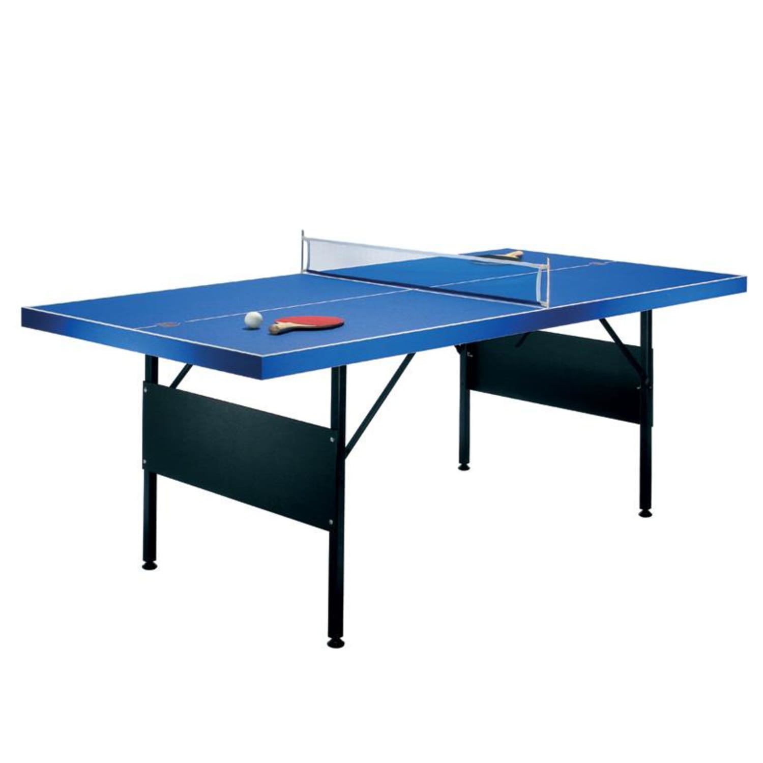 Table de ping pong pliable 183x71x91cm + 2 raquettes 