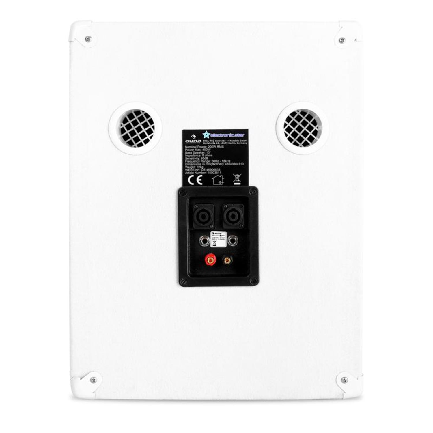 Kolumna PA PW 1022 biała 25cm głośnik 400W 25 cm (10") | Biały