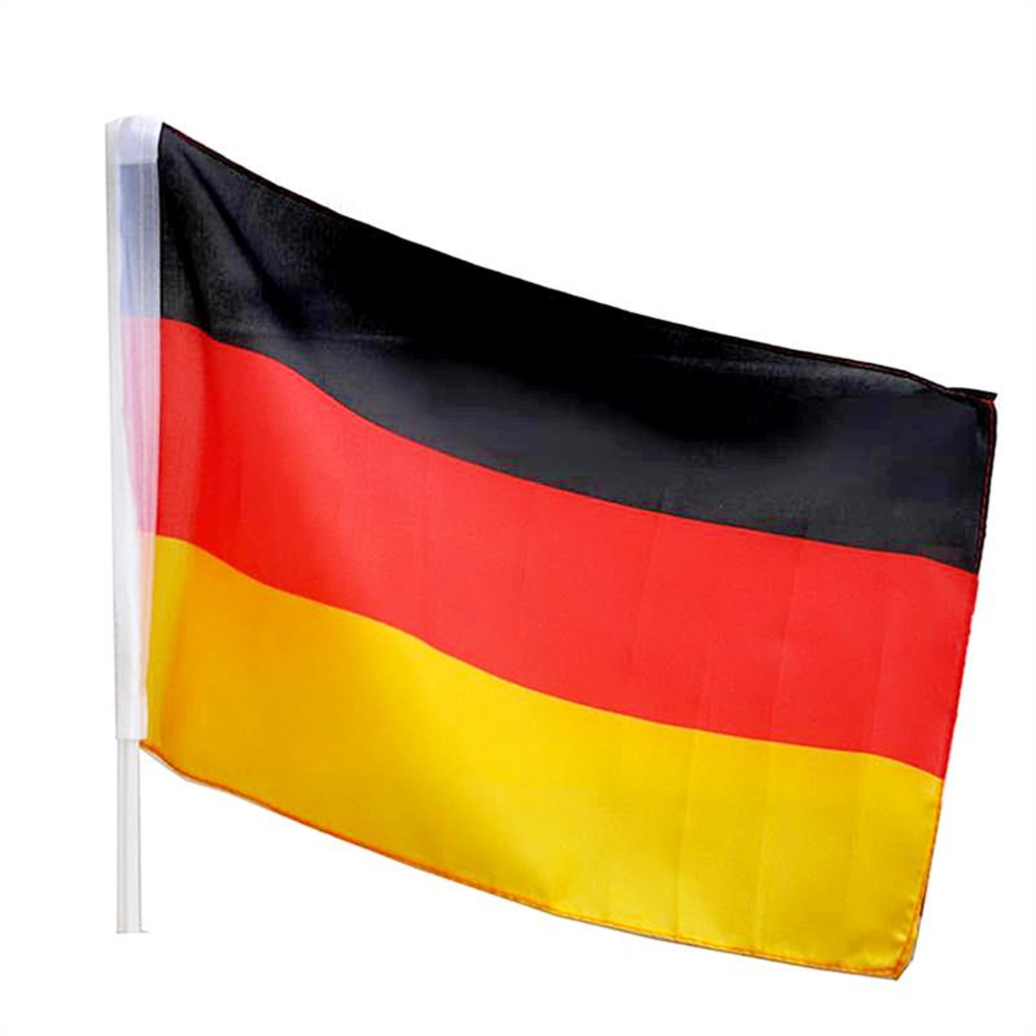WM Fahne 2018 Auto Fahne Deutschland Schwarz Rot Gold Fussball Flagge Stiellänge 40cm 