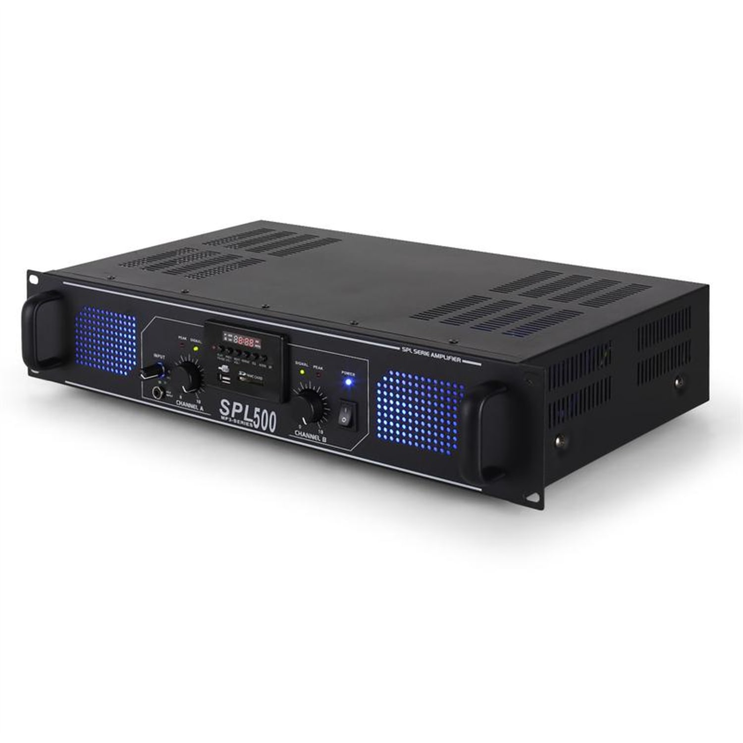 Ampli DJ PA Hifi Radio USB SD AUX 1600W Lecteur MP3 | 2x 250 W (4 ohms) | Noir