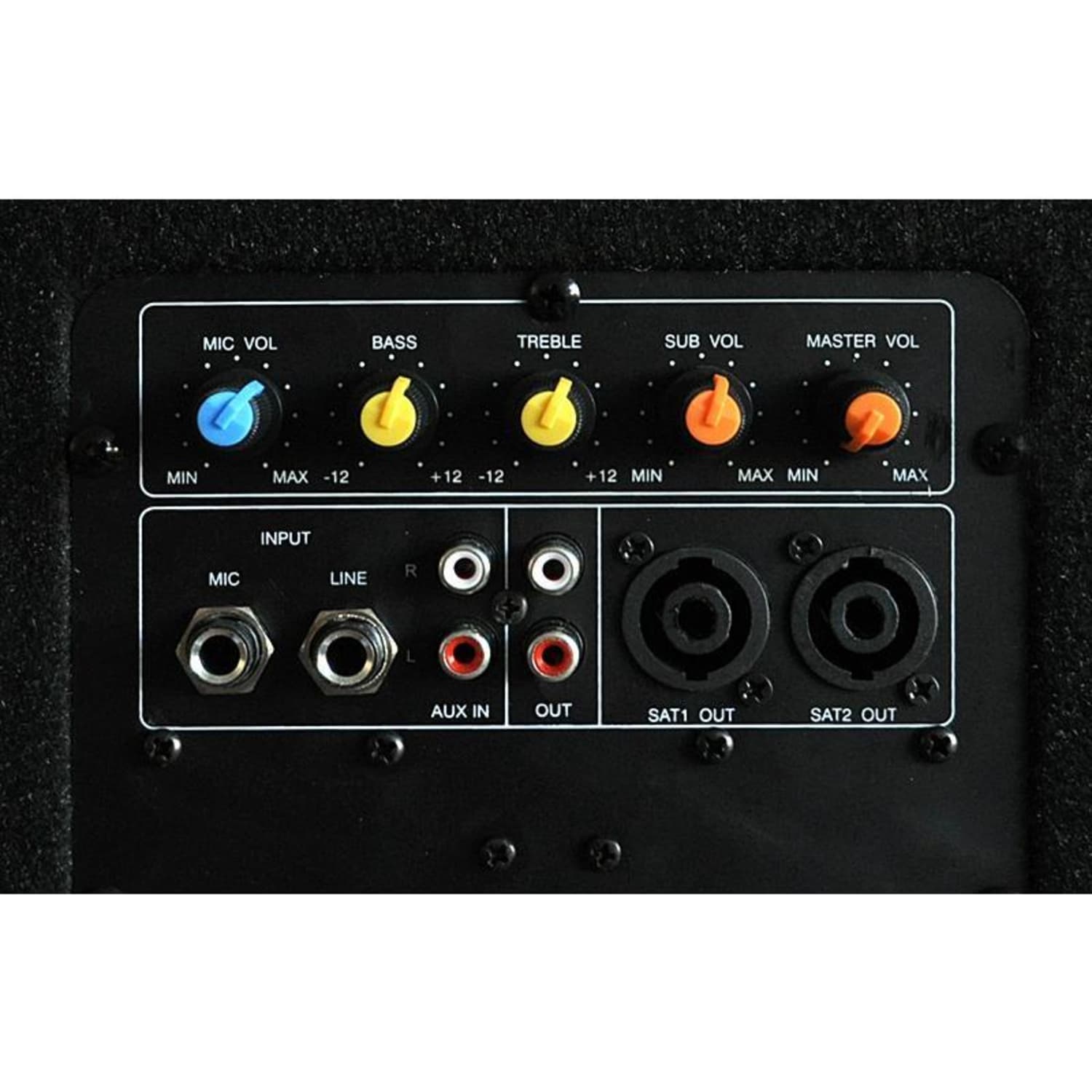 2.1 aktív PA-szett 1x subwoofer 2x szatelit 2x állvány 