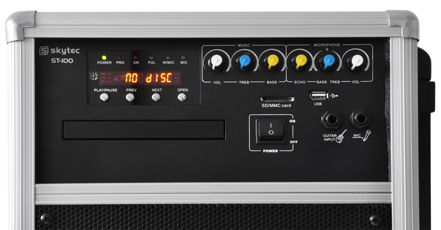 Mobilné PA zariadenie, 20 cm aktívny reproduktor 