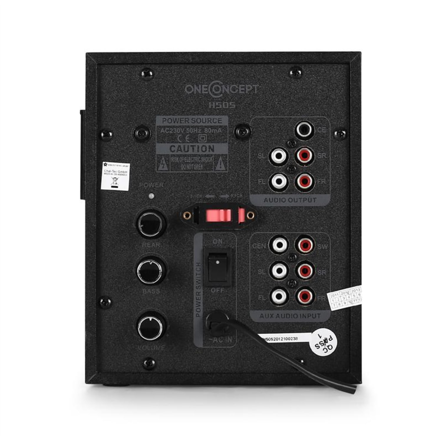 Aktivní 5.1 reproduktorový systém oneConcept H505, 40W RMS 