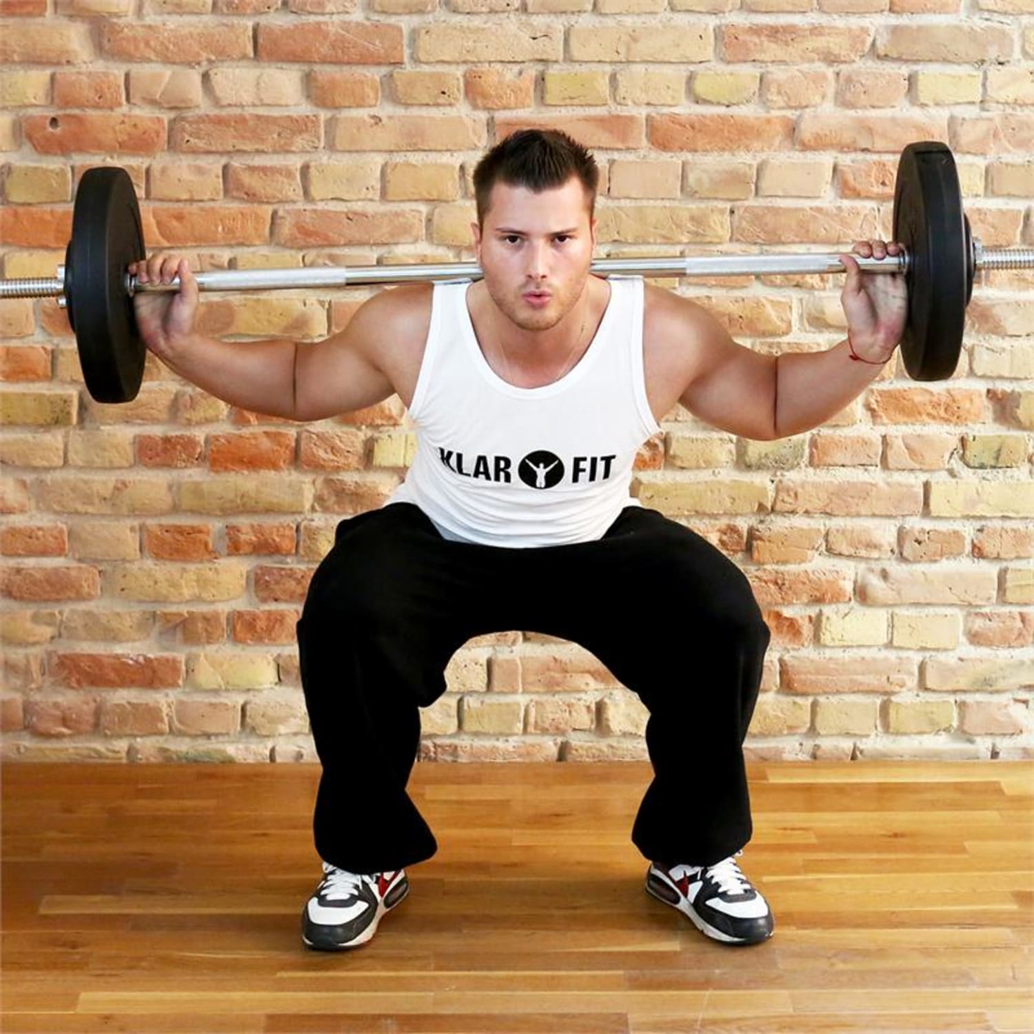 Kétkezes Klarfit páros súlyzó 58,5 kg-os, erősítő padra