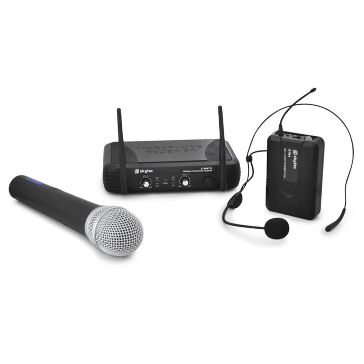 Microfon fără fir set Skytec STWM722 mic de mână UHF căști