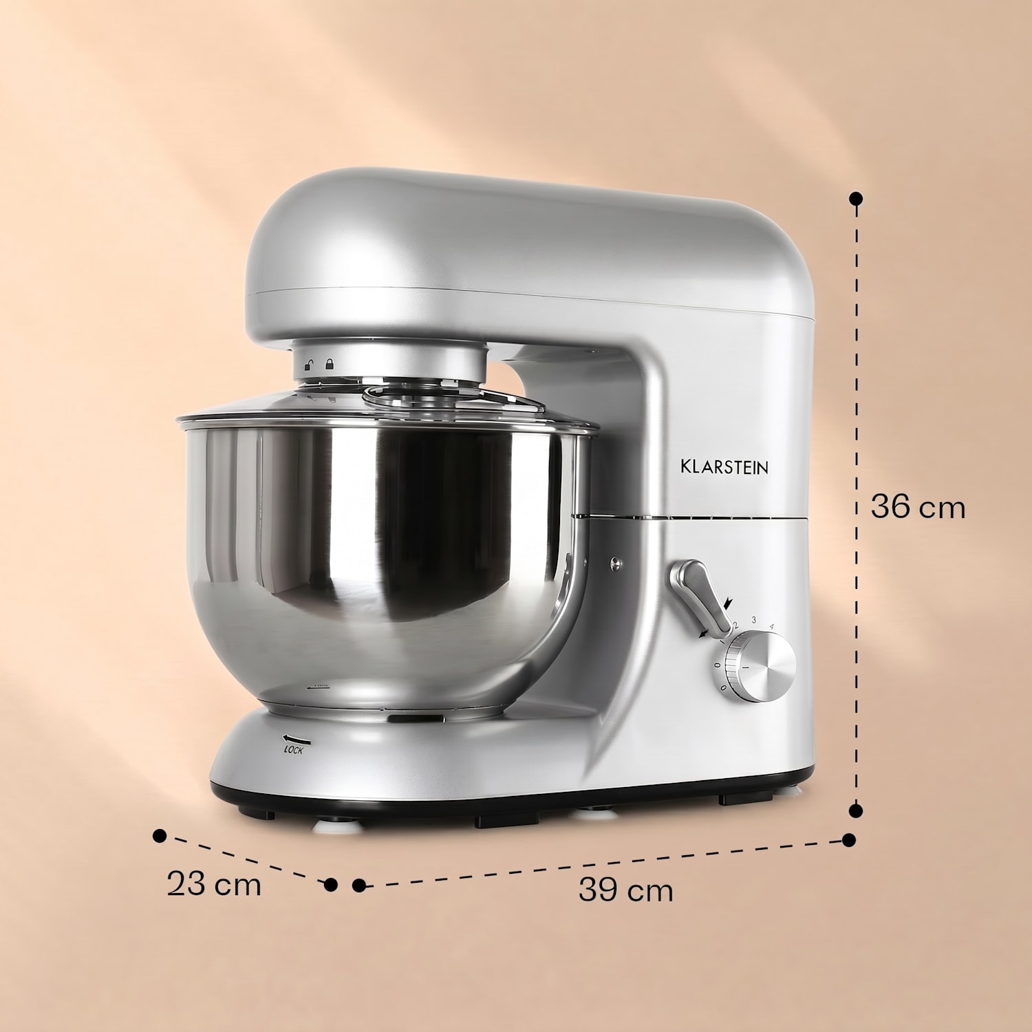 Bella Кухненски робот 1800 W,купа 5,2 литра Сребърен металик