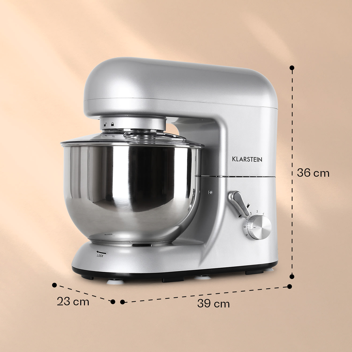 Bella-yleiskone 1800 W / 2,7 hv 5 litraa ruostumatonta terästä BPA-vapaa Hopea Metallinen