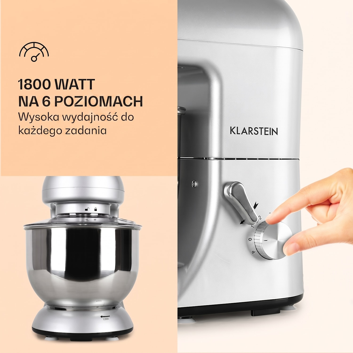 Bella robot kuchenny moc 1800 W ,2,7 PS, 5l Srebrny Metal