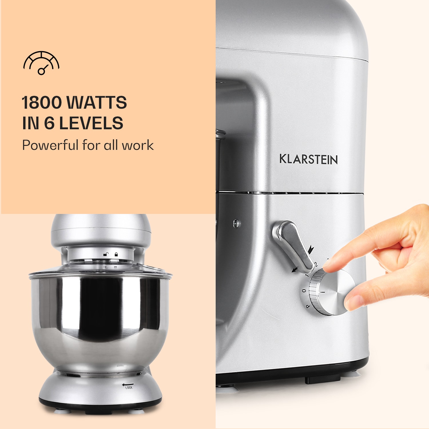Bella Food Processor 1800 W / 2.7 PS 5 Litre Stainless Steel BPA-free Silver Metallic