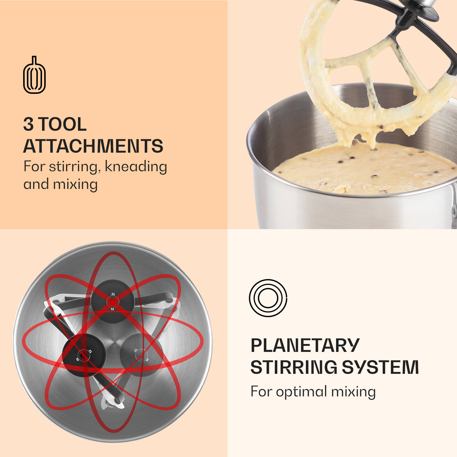 Bella, kuchynský robot, 1800 W, 2,7 PS, 5,2 l Červená