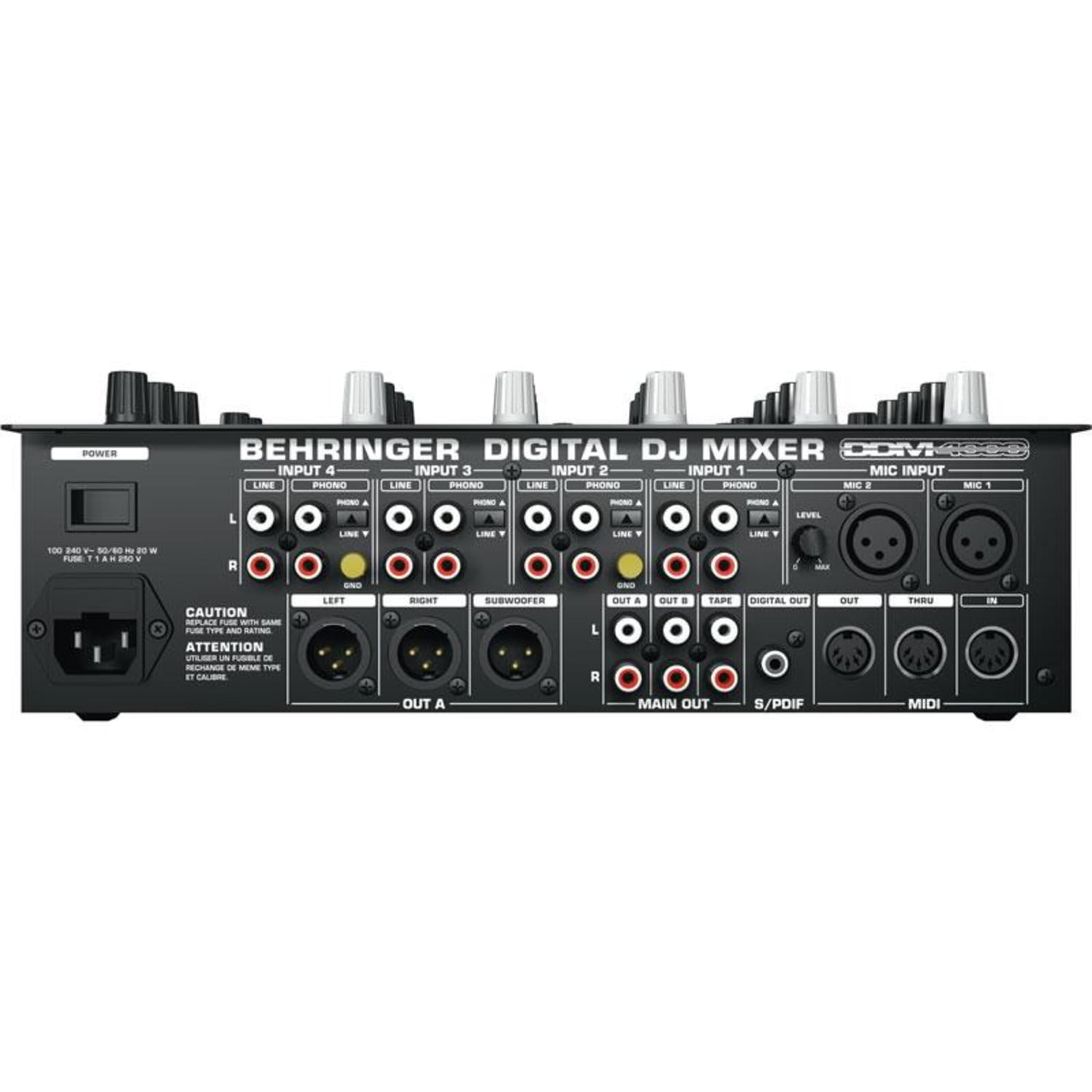 DDM4000 MIDI Table de mixage numérique DJ 5 canaux 32 bit 