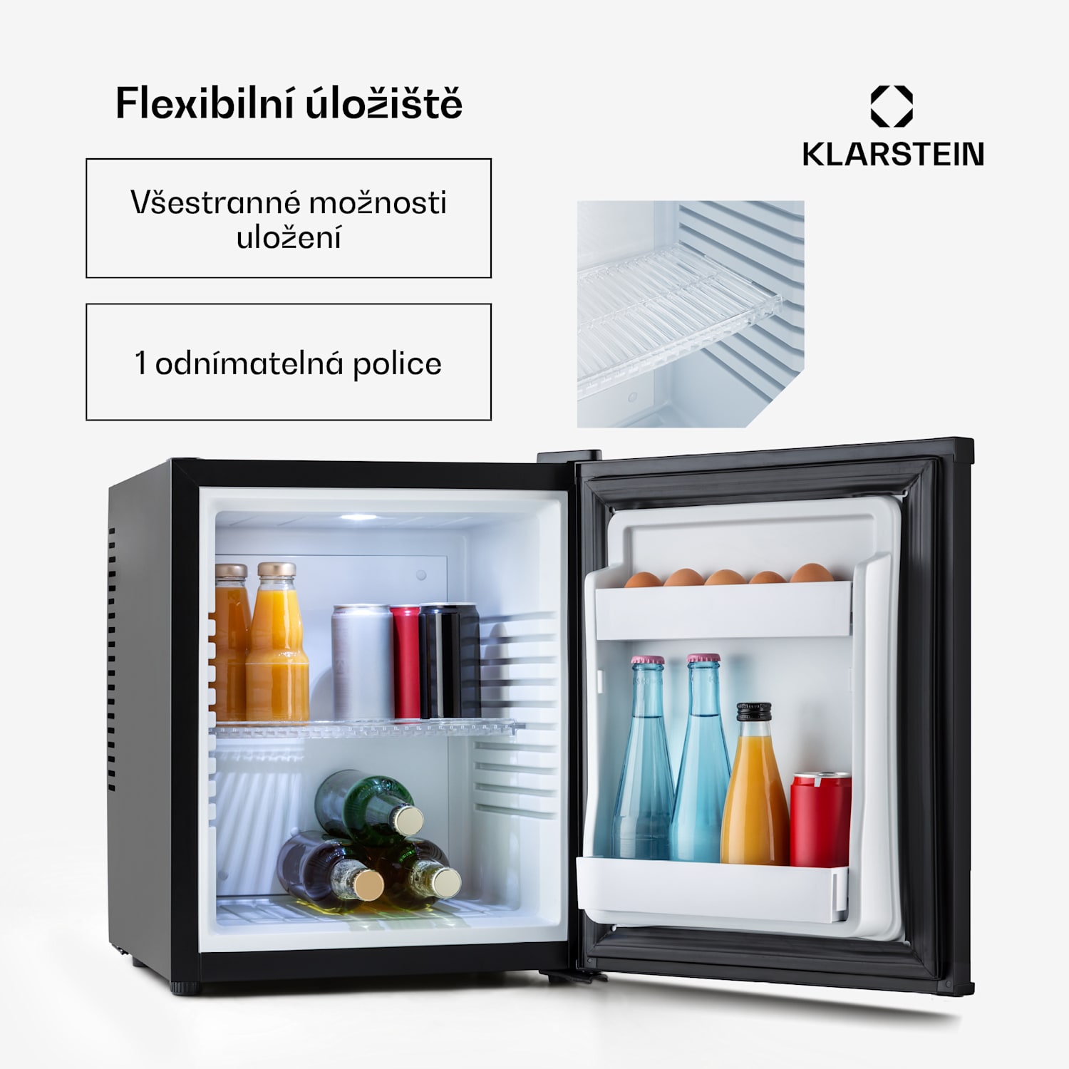 MKS-11, mini lednice, 30 l, 25 db, černá 