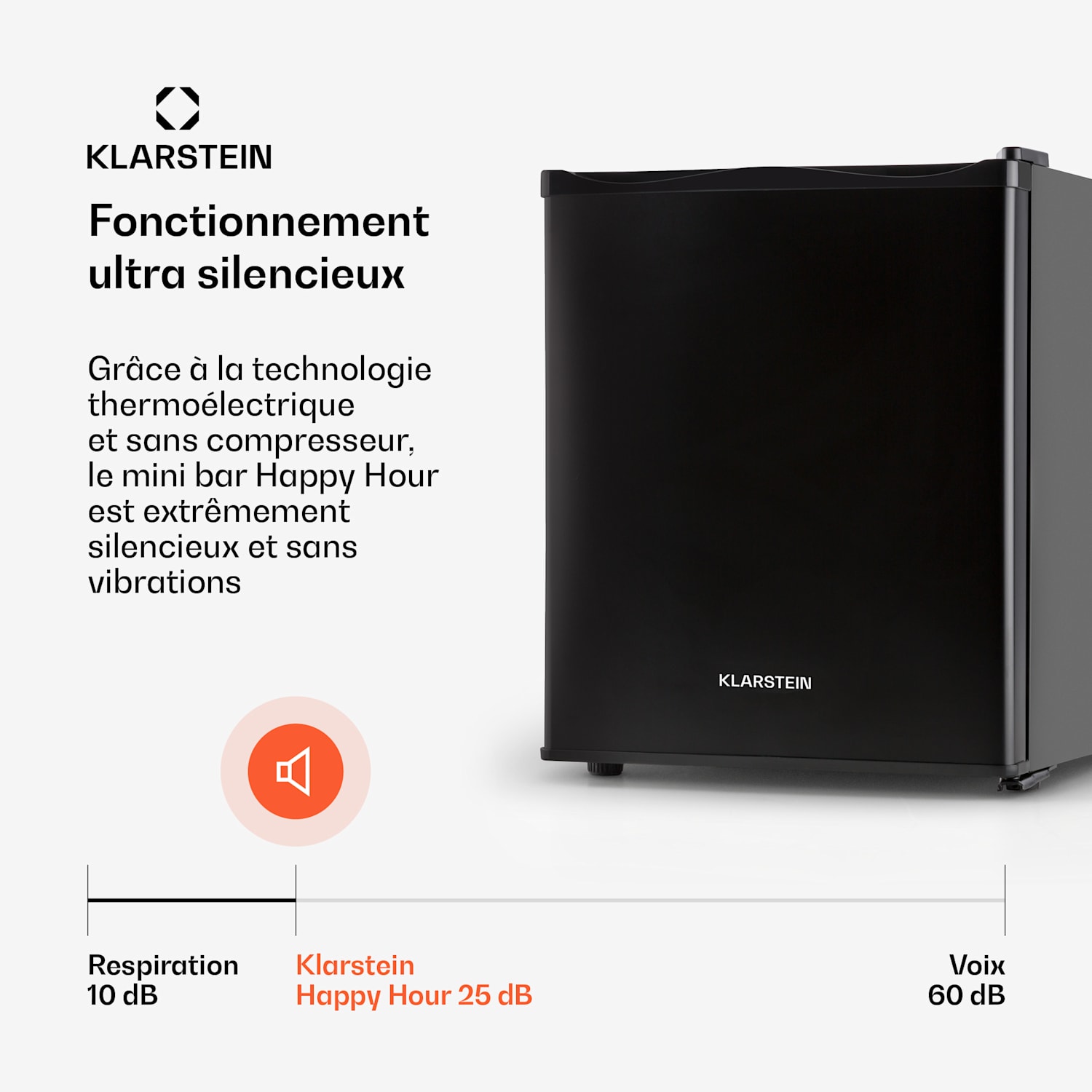 Happy Hour minibar 5-15°C EEK G 25 dB ledverlichting 