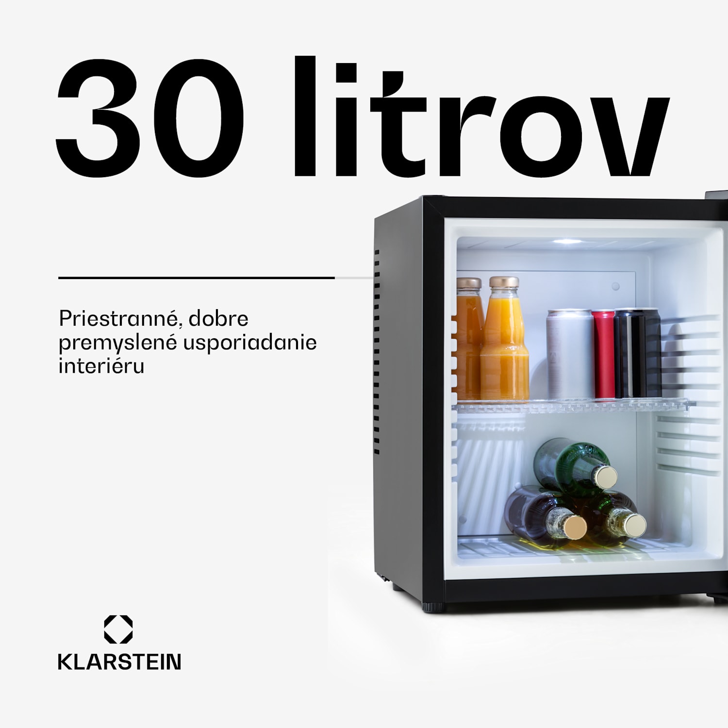 MKS-11, chladnička, 30 l, 25 dB, čierna 30 litrov | Čierna