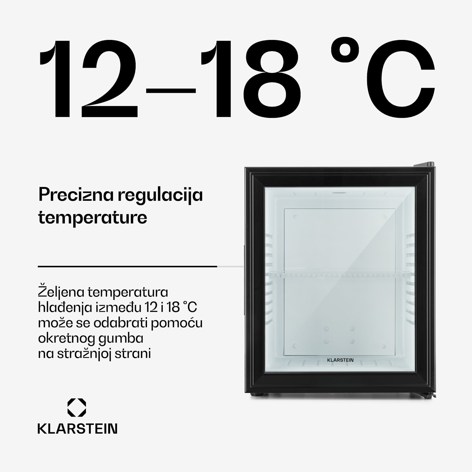 Hladnjak HEA-MKS-12, crni, 23 L, 23 dB 