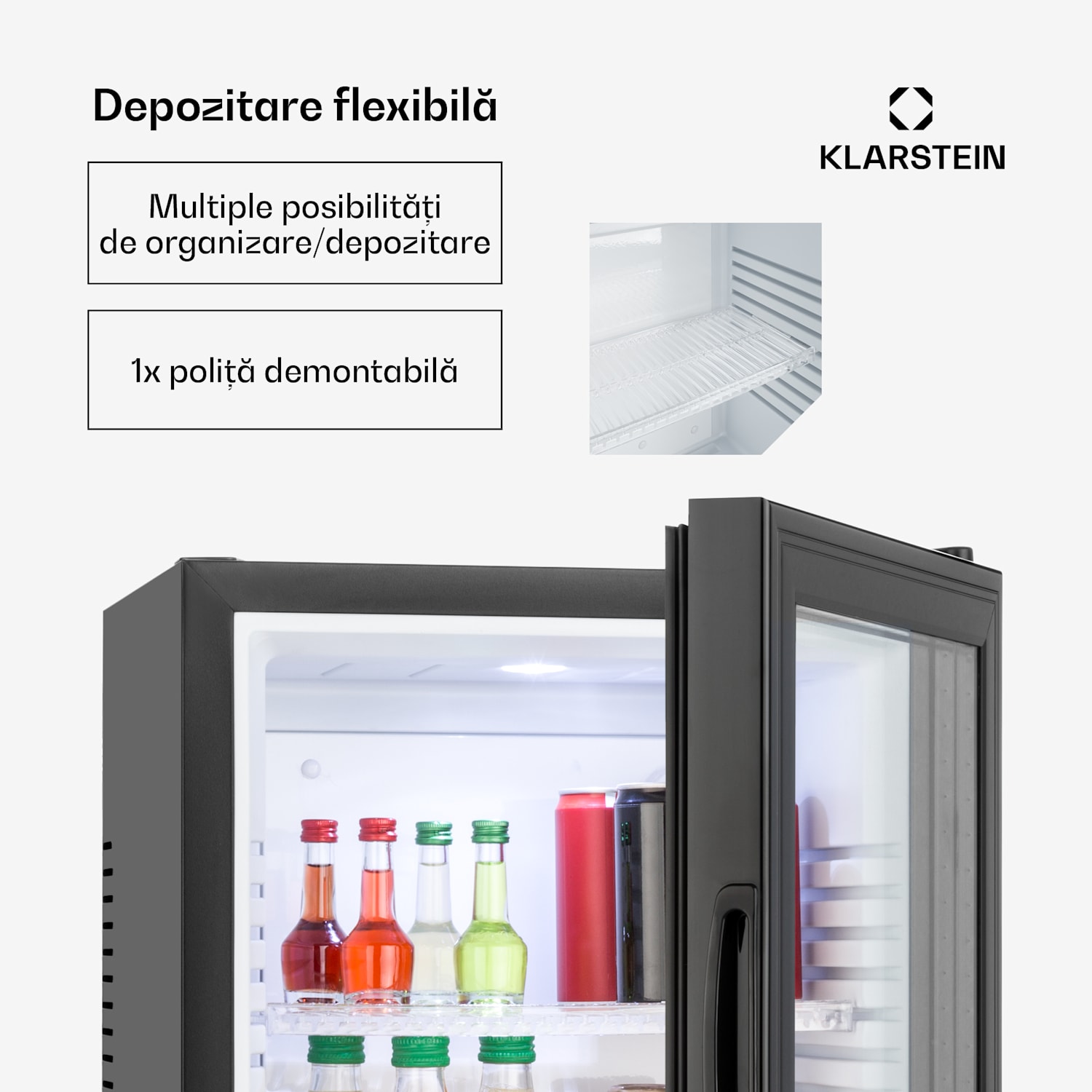 Frigider HEA-MKS-10, negru, 23 l, 23 dB 