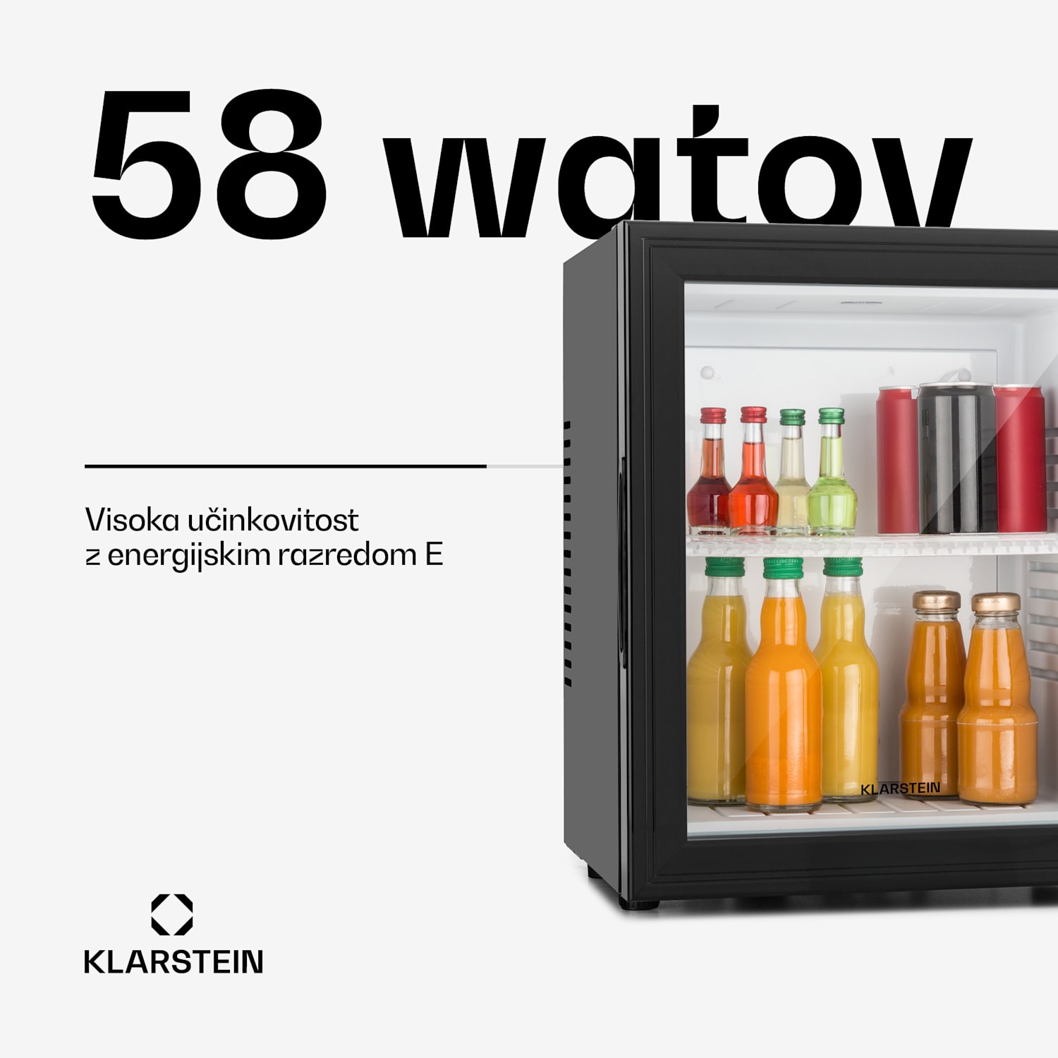 Hladilnik HEA-MKS-12, črna, 23 l, 23 dB 24 Ltr | Črna / bela