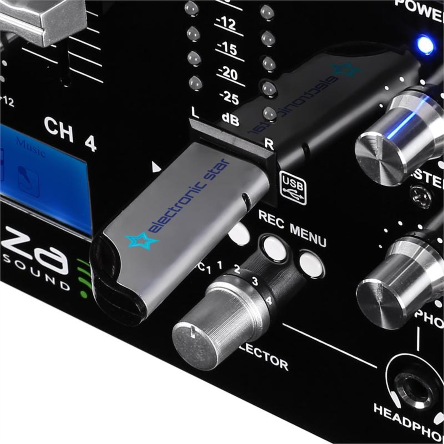 4-kanálový mixážní pult Ibiza DJM950USB-REC, USB záznam 
