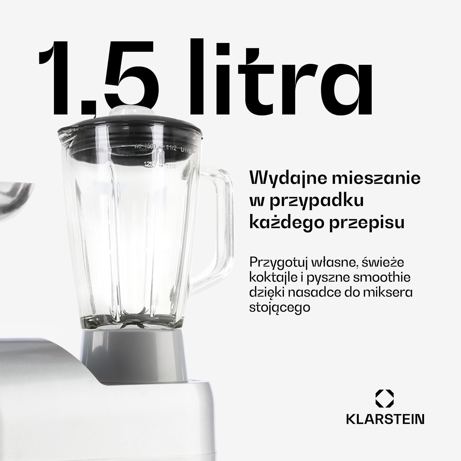 Lucia, robot kuchenny, 3 w 1, 1800 W / 2,7 PS, 5 l, stal nierdzewna, bez BPA Srebrny Metal