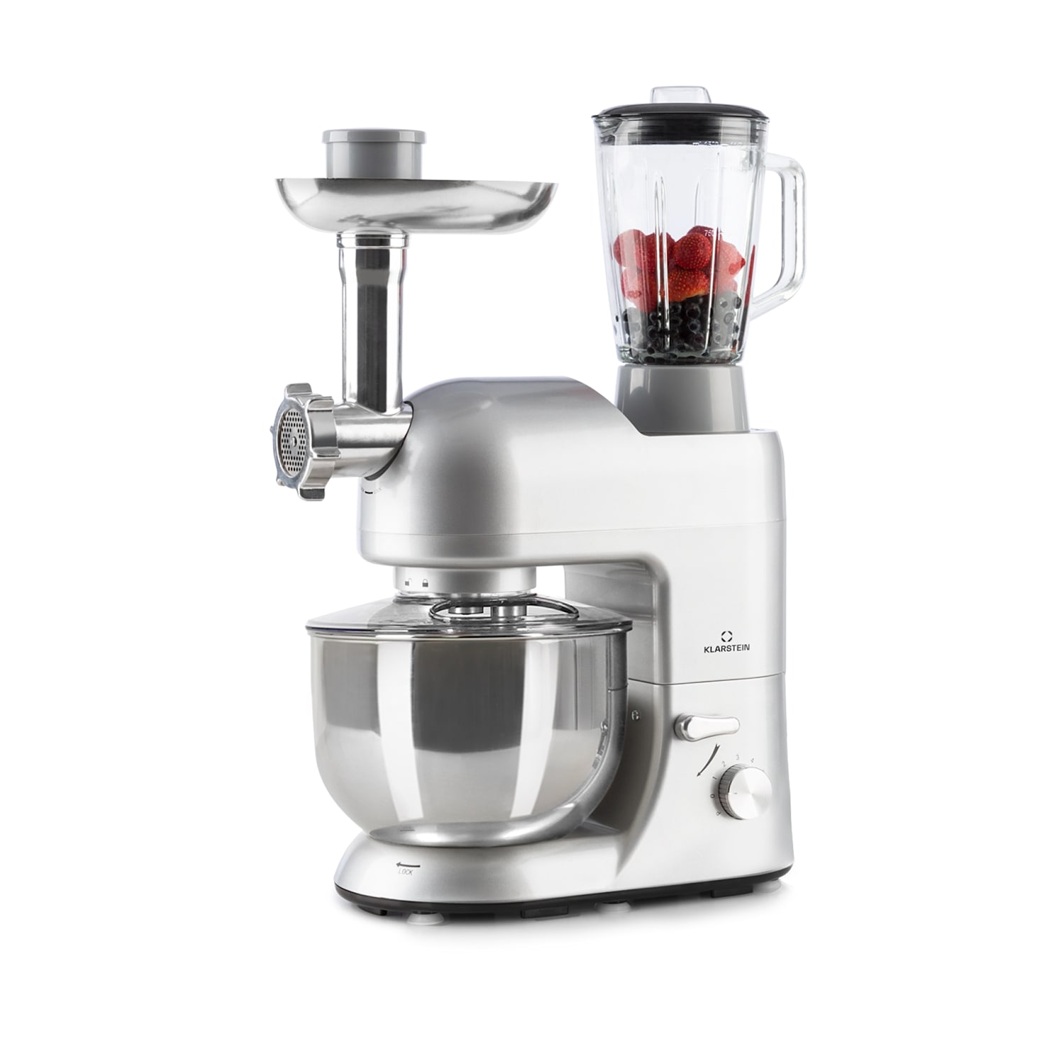Lucia robot de cocina 3 en 1 1800 W/2,7 PS 5 L acero inoxidable sin BPA Plata Metálica