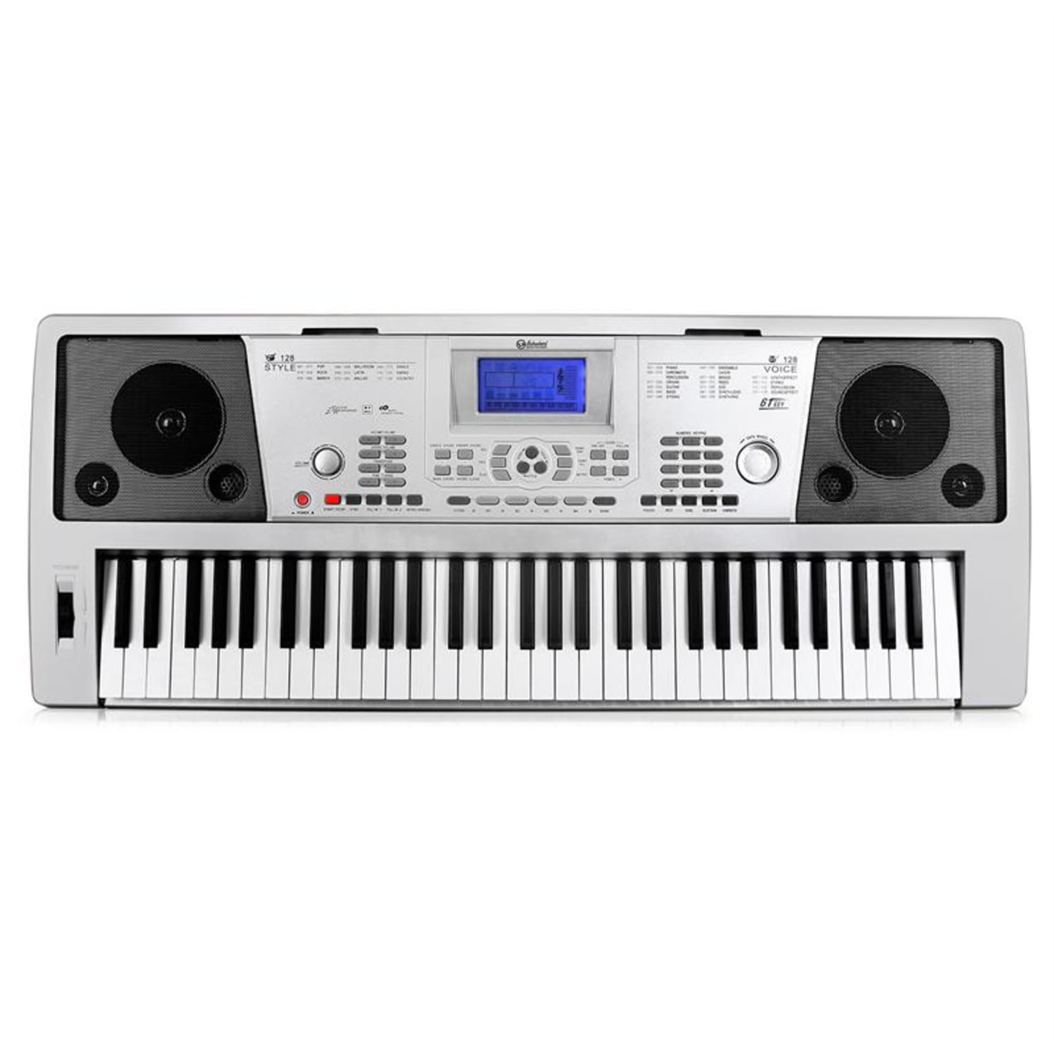 Sub61B USB-MIDI-Keyboard 61 Tipk, srebrne barve Srebrna