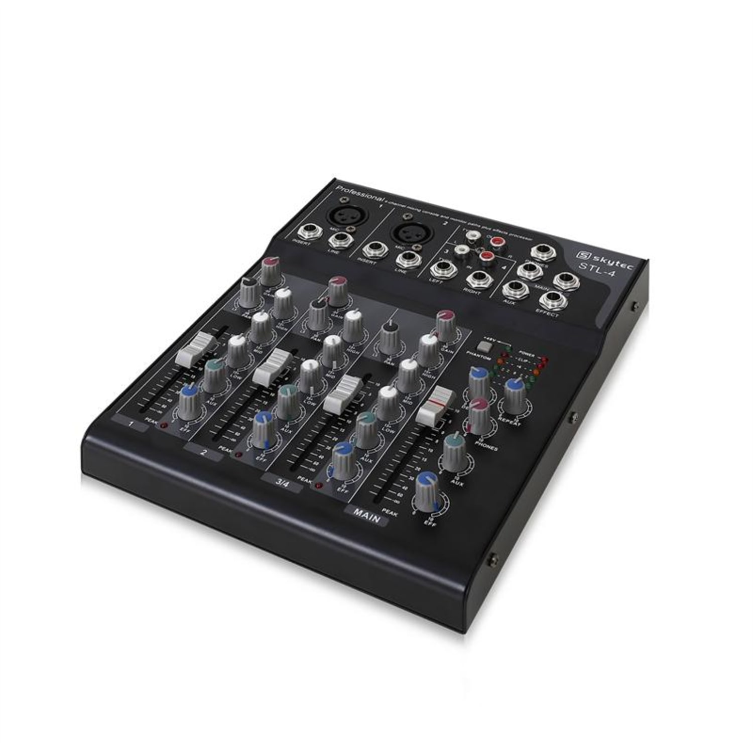 STL-4 4-kanálový mixážny pult Studio PA Delay-efekt