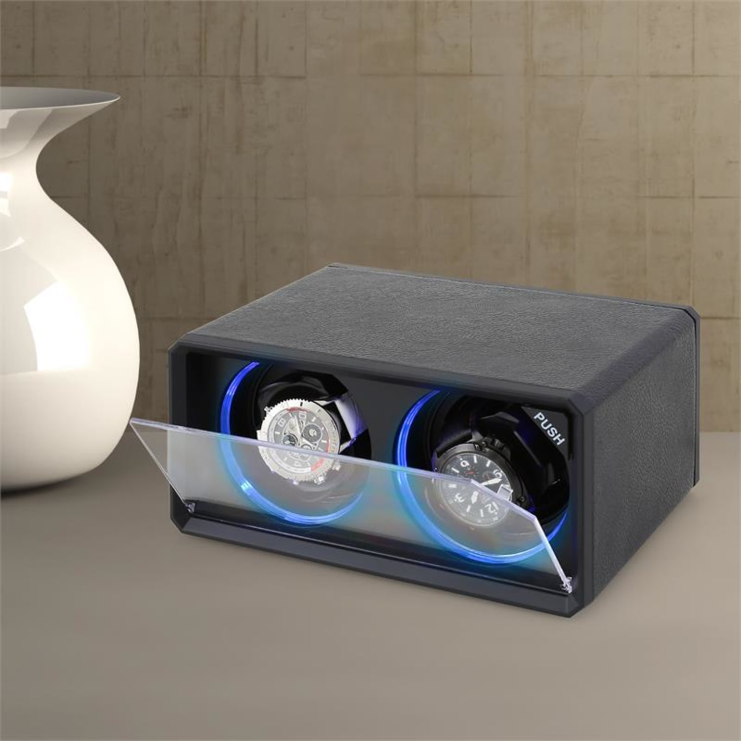 Rotomat 8LED2S 2 zegarki czarny LED 