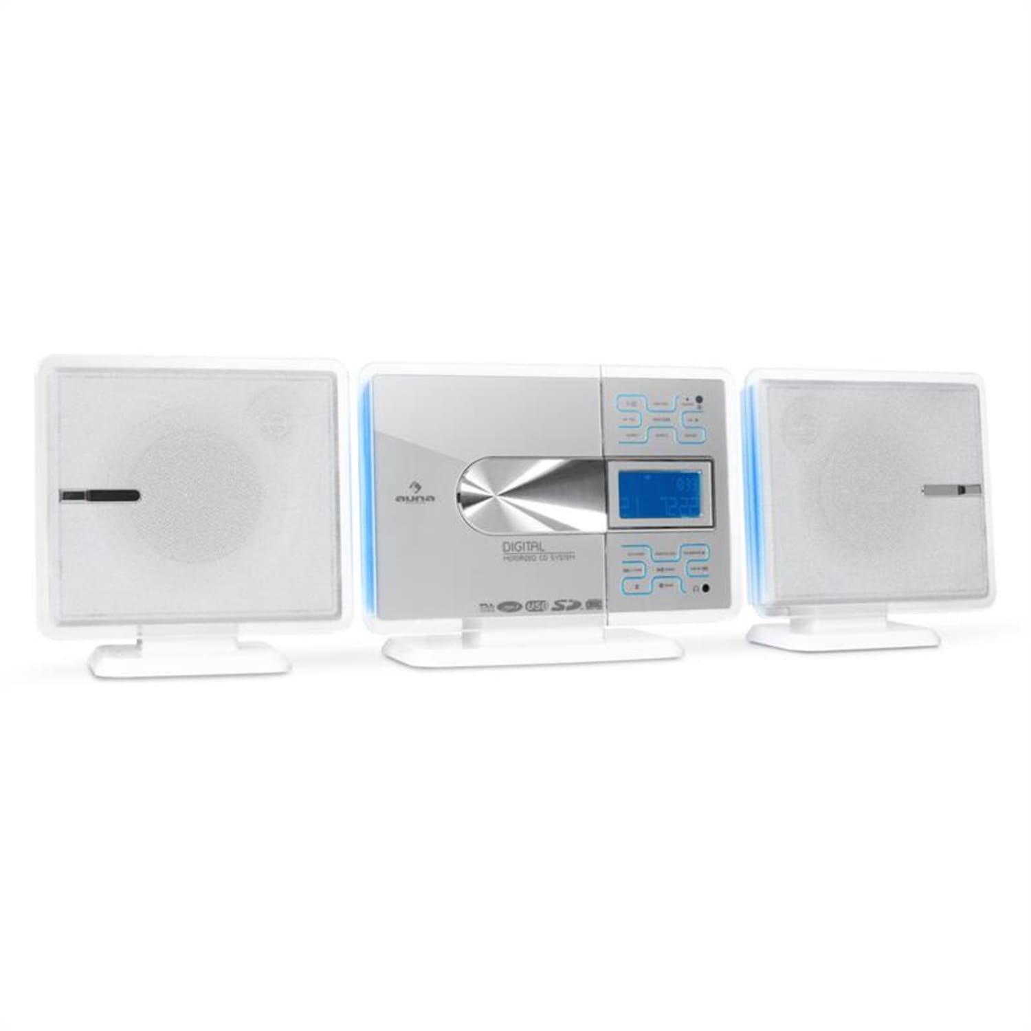 VCP-191 Cadena estéreo MP3 CD USB SD Blanco Blanco