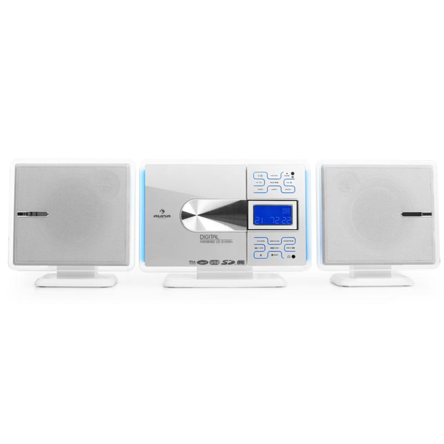 VCP-191 Cadena estéreo MP3 CD USB SD Blanco Blanco